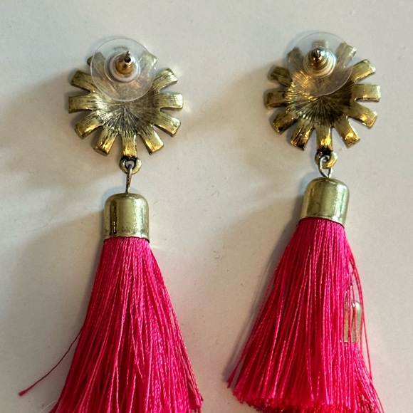 BaubleBar Pink Tassel Earrings - Picture 4 of 5